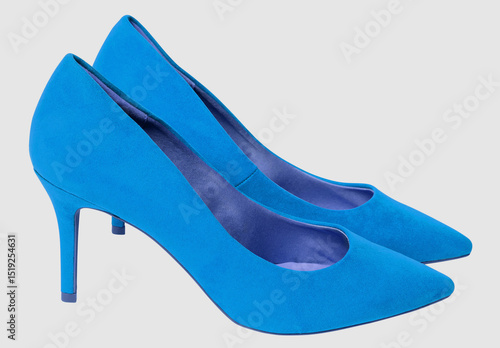 blue high heels
