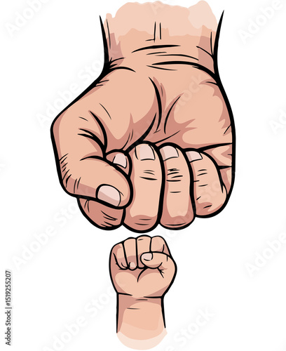 Father's Day Fist Bump PNG