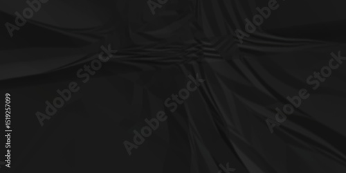 Dark black crumpled paper background. old paper wrinkle texture pattern. cardboard wrinkled arts craft and Seamless black crumpled paper.	

