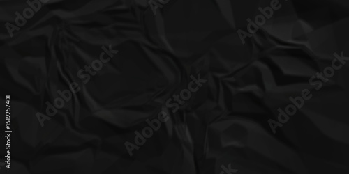 Dark black crumpled paper background. old paper wrinkle texture pattern. cardboard wrinkled arts craft and Seamless black crumpled paper.	

