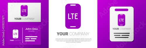 Logotype LTE network icon isolated on white background. Logo design template element. Vector