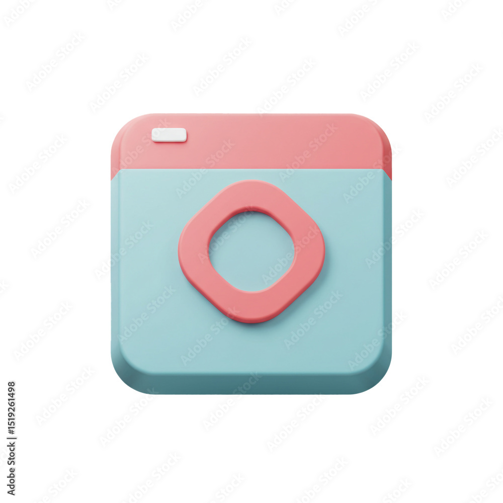 3d rendered illustration of a cute camera icon in pastel colors, perfect for design 3d rendered illustration of a cute camera icon in pastel colors, perfect for design