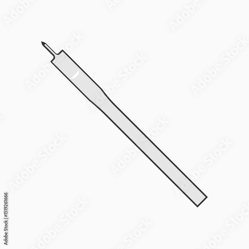 Leather diamond chisel. Vector illustration