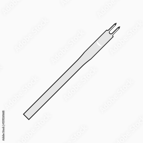 Leather diamond chisel. Vector illustration