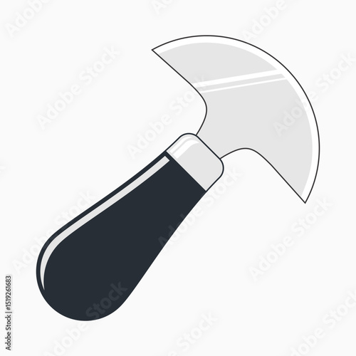 Round Leathercraft Knife. Vector illustration
