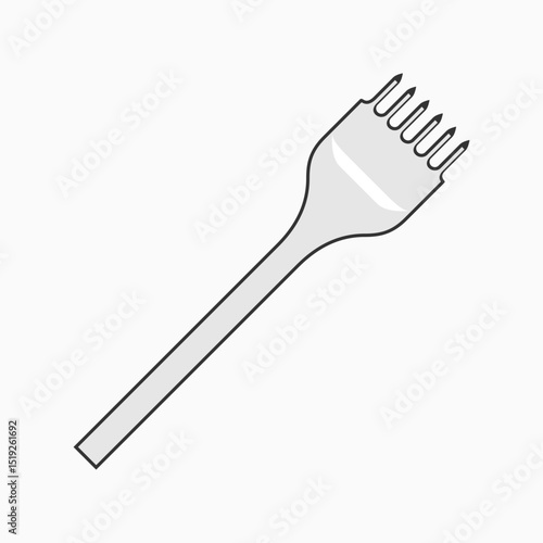 Leather diamond chisel. Vector illustration