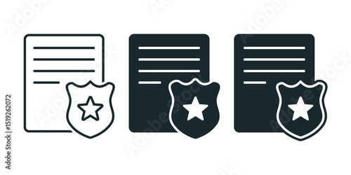 Police penalty documents icon. Illustration vector