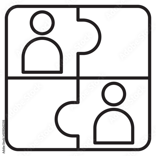 Cooperative Line Icon Set