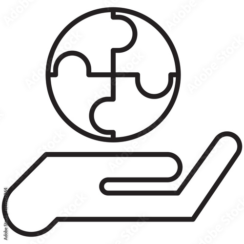 Cooperative Line Icon Set