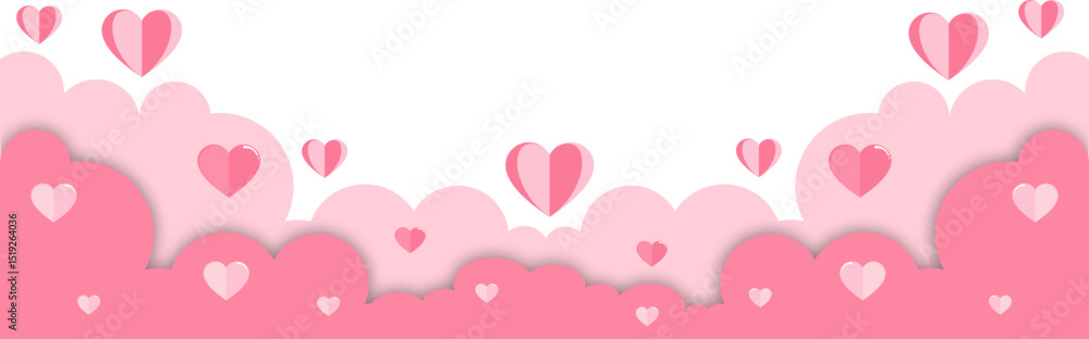 Cloud With Hearts Corner Border Cloud With Hearts Corner Border
