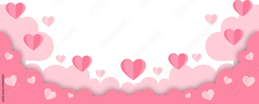 Cloud With Hearts Corner Border Cloud With Hearts Corner Border