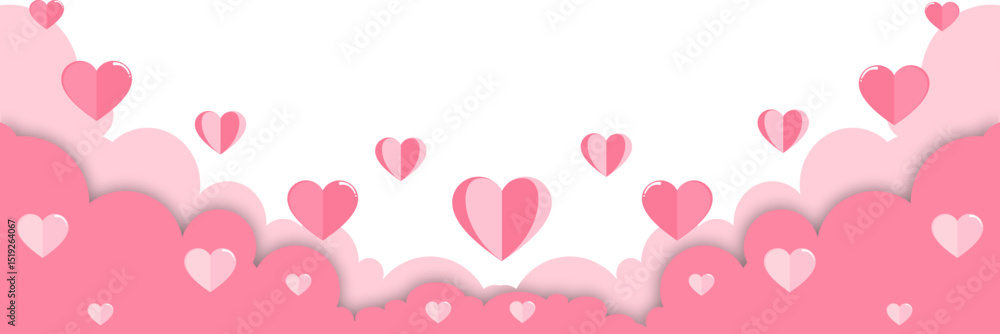 Cloud With Hearts Corner Border Cloud With Hearts Corner Border