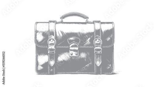 Vintage Hand-drawn Briefcase Illustration