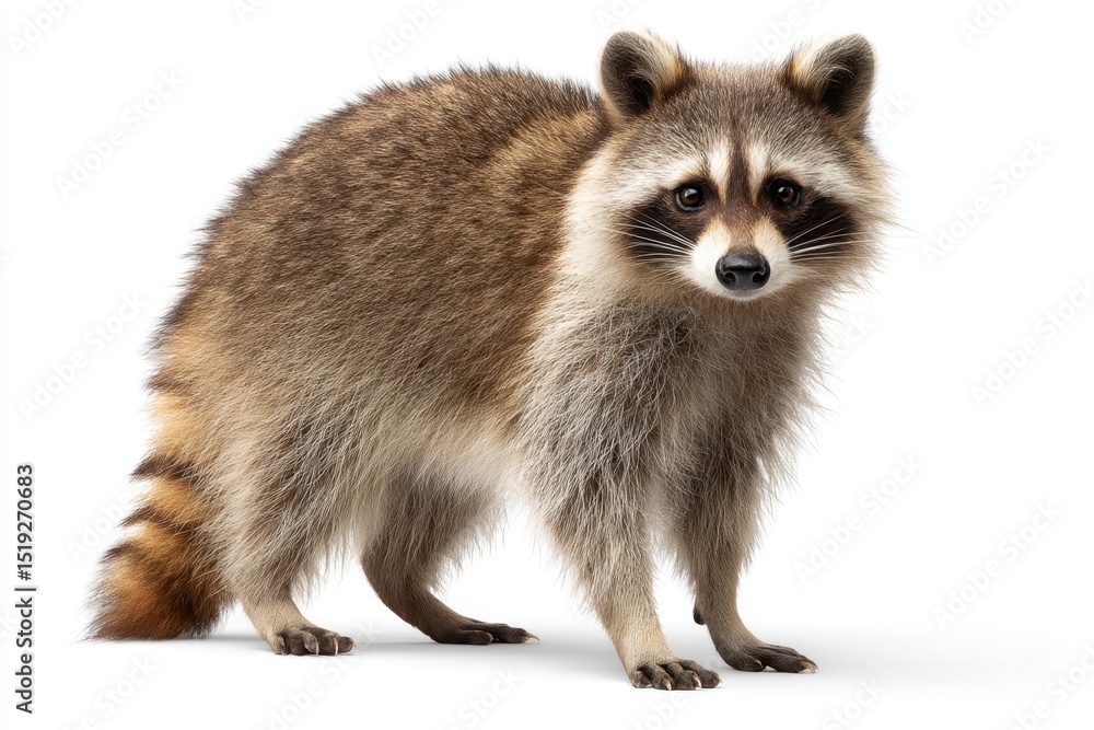 Obraz premium Raccoon portrait standing wildlife animal nature