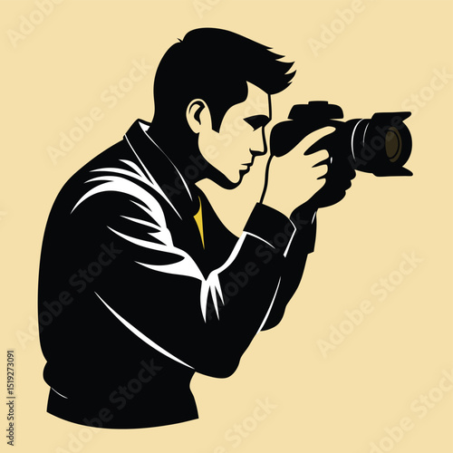 silhouette of photographer