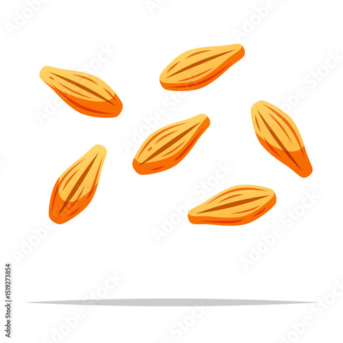 Barley grain seeds vector isolated illustration