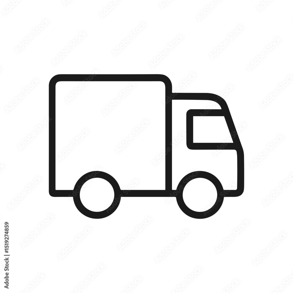 Delivery truck icon streamlined transport illustration design element Delivery truck icon streamlined transport illustration design element