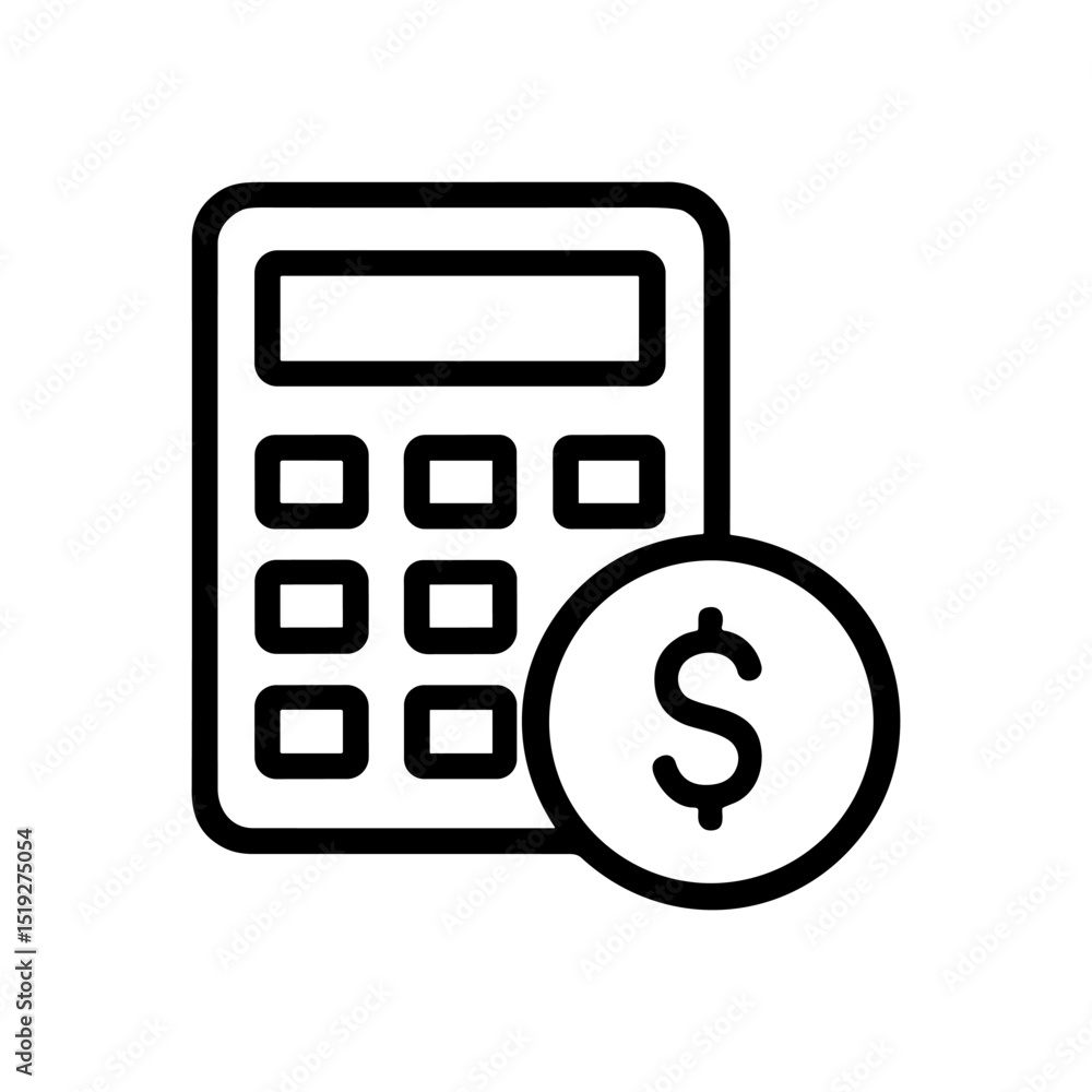 Finance icon Calculating wealth symbol illustration design element Finance icon Calculating wealth symbol illustration design element