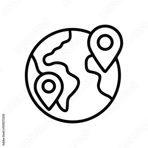 Global connections indicated by pointers illustration design element