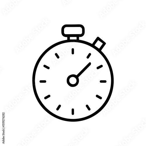 Precise timing in a modern era illustration design element