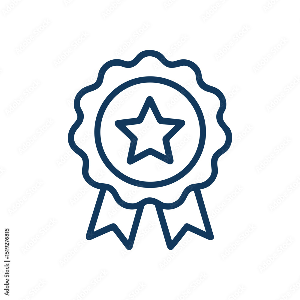 Starcentered award with ribbons illustration design element Starcentered award with ribbons illustration design element