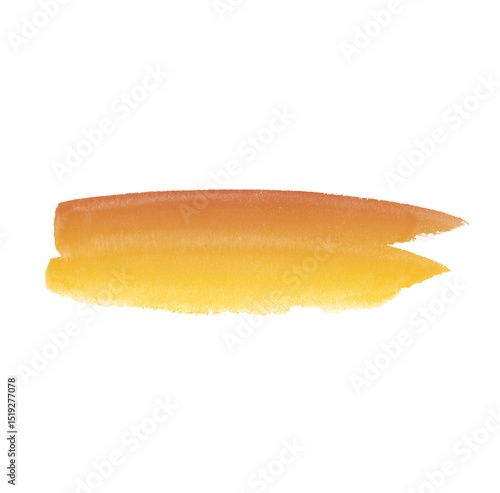 Yellow-orange soft watercolor brush stroke on edge