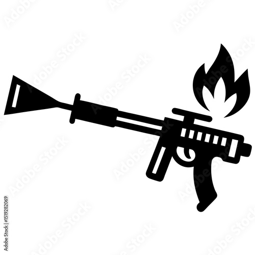 vector illustration of a shotgun