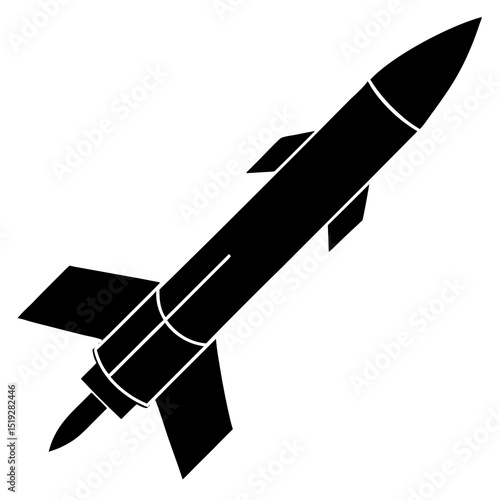 rocket isolated on white