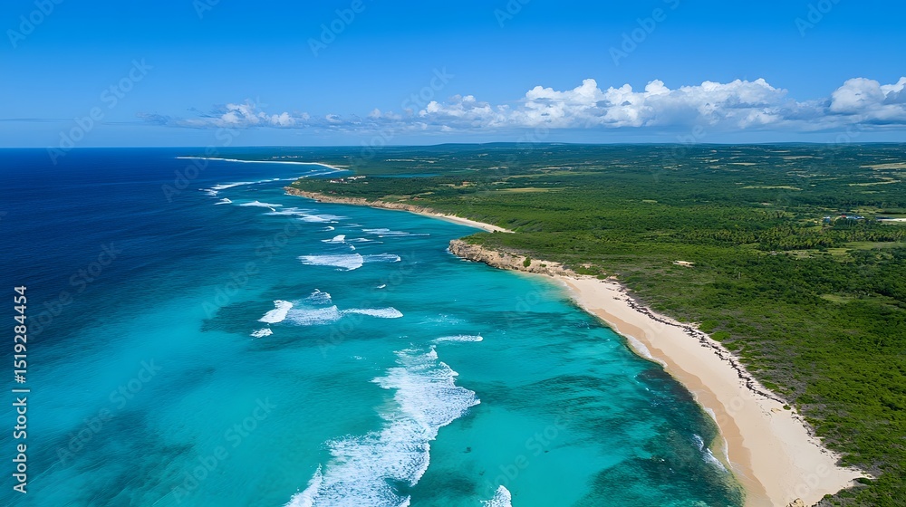 Fototapeta premium Stunning Coastline Overhead Drone Shot