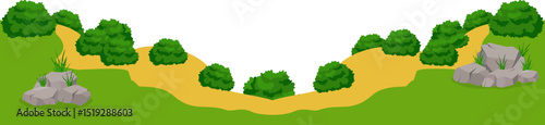 Land Bushes Corner Border