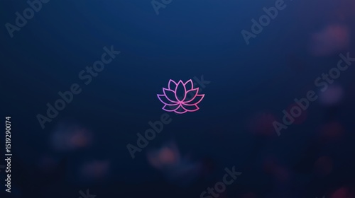 Minimalist Lotus Flower Logo Design for Tranquil Branding Purposes