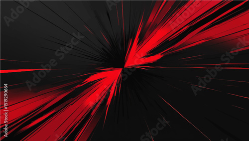 A dynamic red and black abstract background with a fiery explosion pattern and subtle light textures