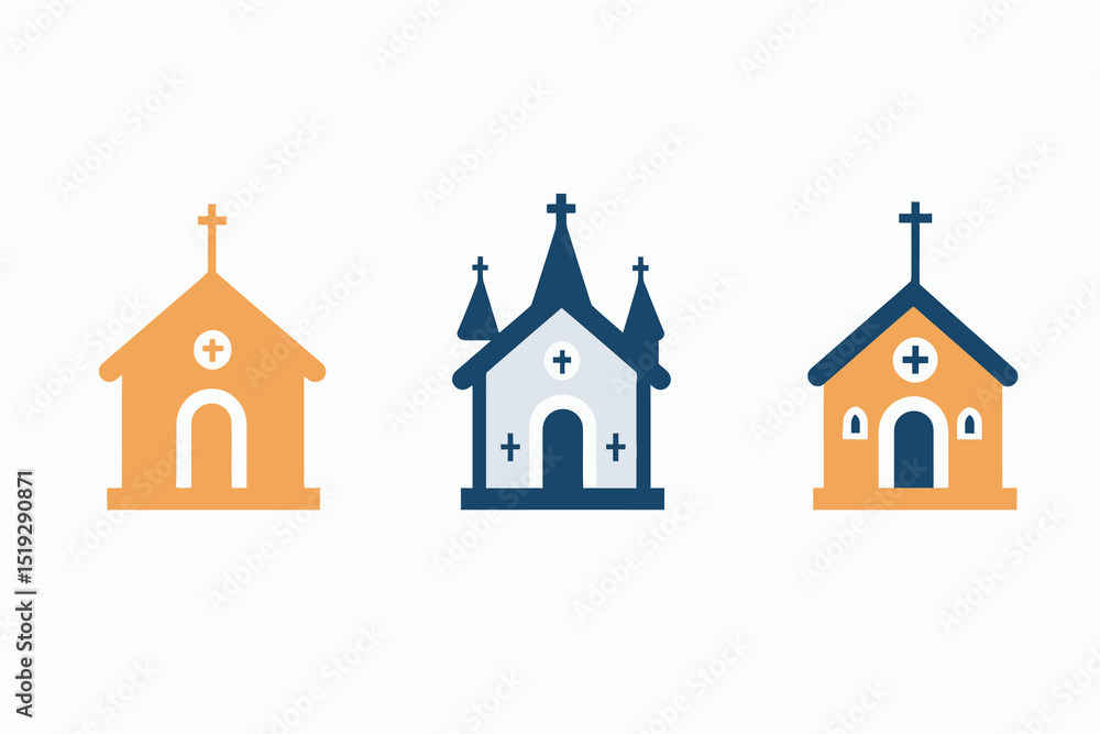 Naklejka premium church icon vector