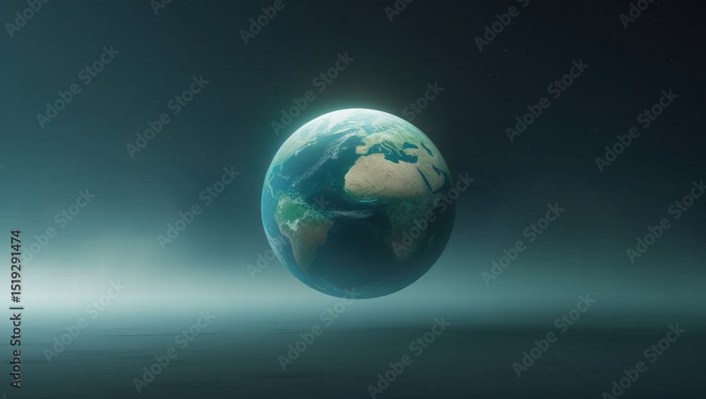 Globe background surrounded by atmospheric clouds Globe background surrounded by atmospheric clouds