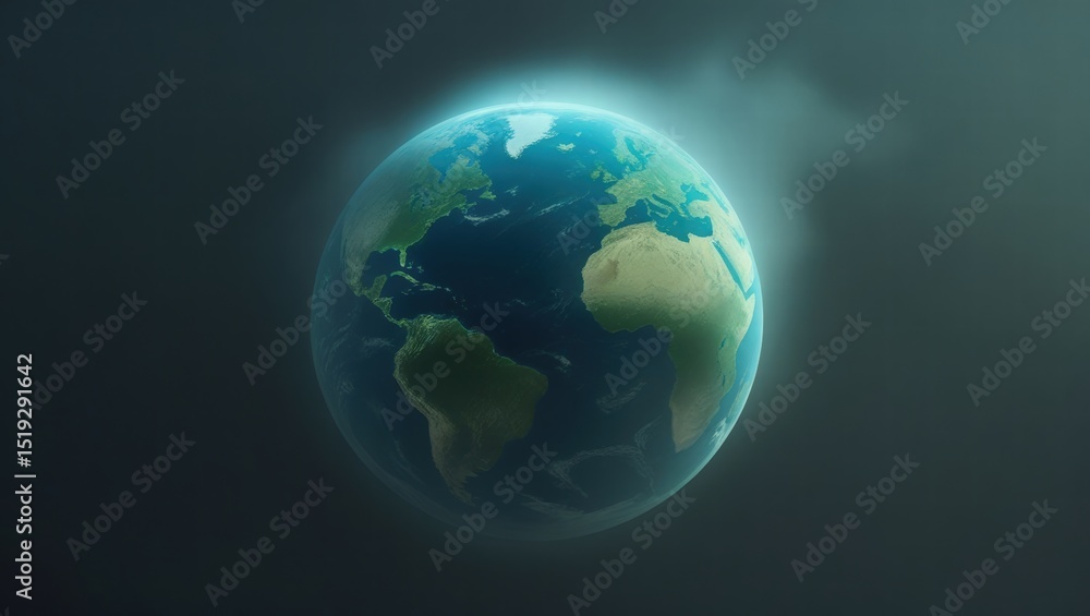 Globe background surrounded by atmospheric clouds Globe background surrounded by atmospheric clouds