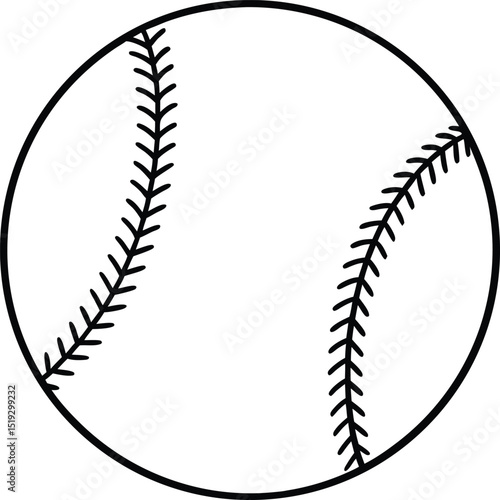 Wallpaper Mural softball icon line art vector illustration on transparent background Torontodigital.ca