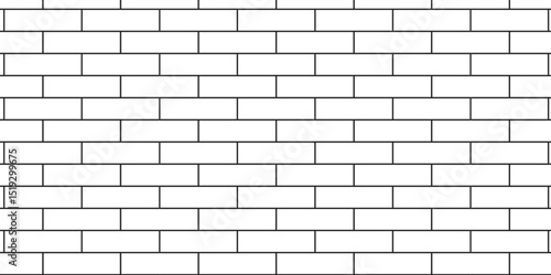 white brick wall texture and solid bricks seamless pattern background.	