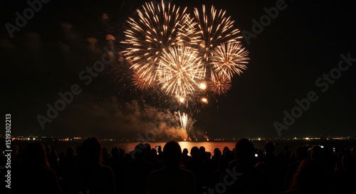 fireworks over the river