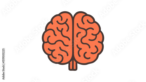 Human Brain Illustration with Abstract Neural Connections