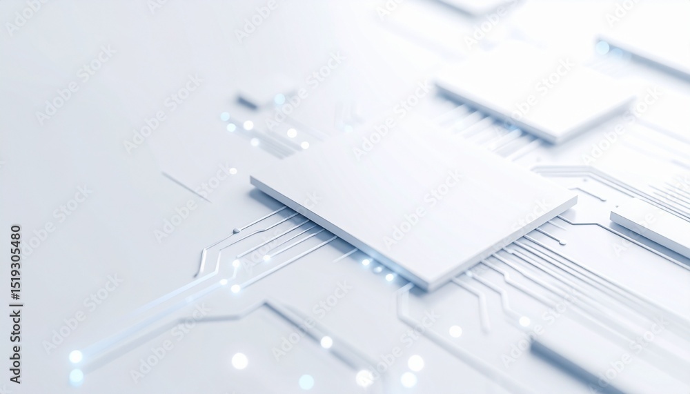 Abstract White Circuit Board Technology Background Futuristic Digital Design. Abstract White Circuit Board Technology Background Futuristic Digital Design.