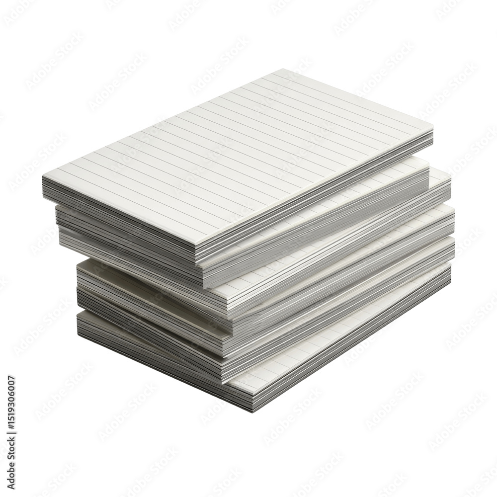 Stack of Lined Paper Notebooks, Ready for Notes and Ideas Stack of Lined Paper Notebooks, Ready for Notes and Ideas