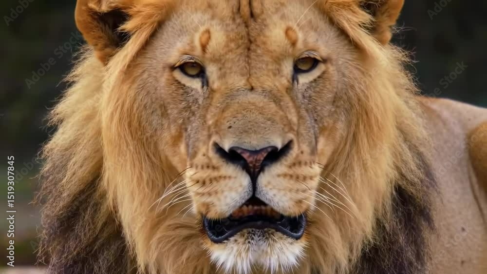 Majestic lion head closeup Majestic lion head closeup
