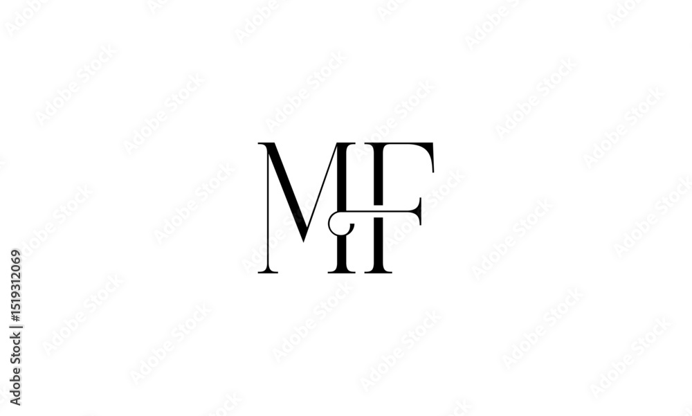 Obraz premium MF initial letters, monogram logo