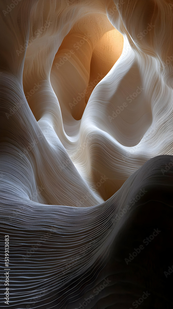 Whitish Cave Interior With Natural Light Whitish Cave Interior With Natural Light