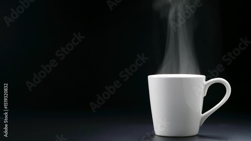 a cup of coffee with hot steam