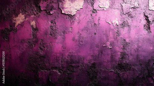 Dark purple grunge wall texture peeling paint aged surface background