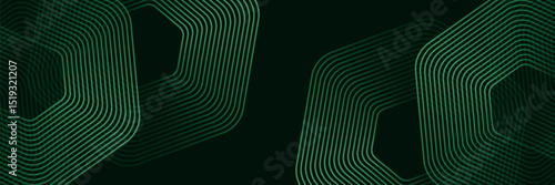 Green cyberspace hexagonal background. Hexagonal grid technology pattern. vector ilustration