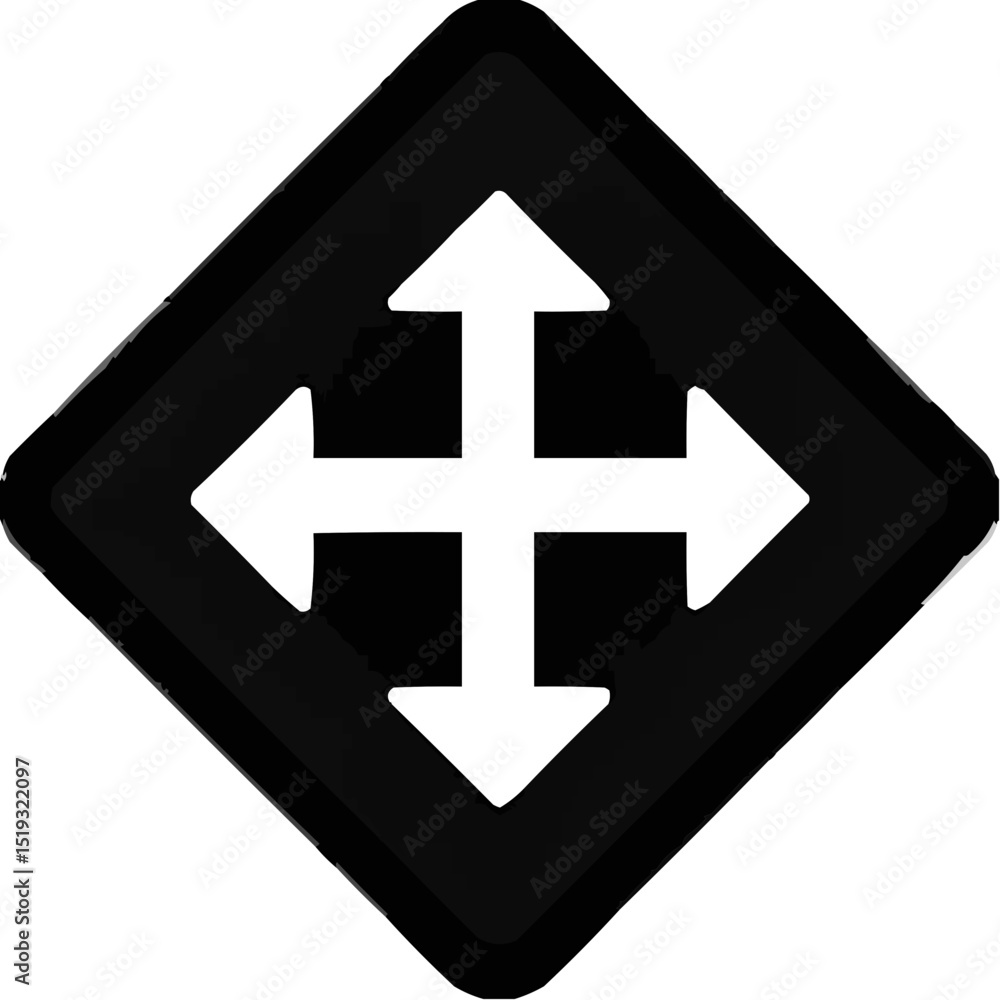 Obraz premium Directional icon representing movement in multiple directions