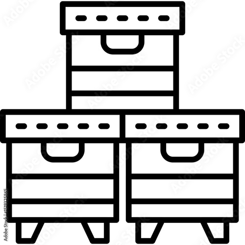Boxes Icon Vector Element