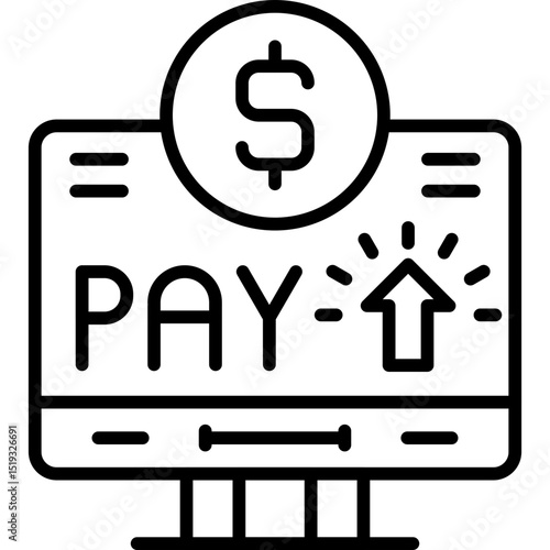 Pay Per Click Icon Vector Element